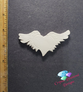 Bisqueware Wing Heart Handmade Tiles  B116