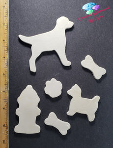 Bisqueware Doggy Items Handmade Tiles  B131