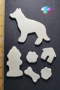 Bisqueware Doggy Items Handmade Tiles  B134