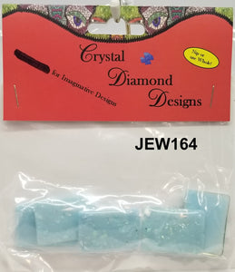 5 Light Blue Glitter Beads Assorted  J164