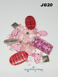 Pretty in Pink Mixed Assorted beads JG20