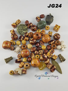Beautiful Wood Bead & Metal Assorted beads JG24