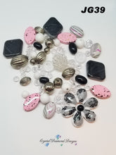 Load image into Gallery viewer, Black,Pink &amp; White Assorted beads Mixed JG39
