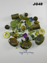 Load image into Gallery viewer, Forest Green Delight Mixed Assorted beads Mixed JG48
