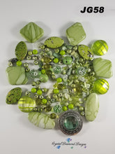Load image into Gallery viewer, Garden Green Mixed Assorted beads JG58
