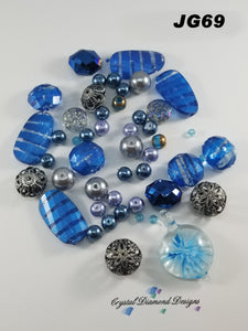 Midnight Skies   _ Assorted beads Mixed  JG69