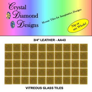 50 - 3/4" Vitreous Leather Glass Tiles VI43