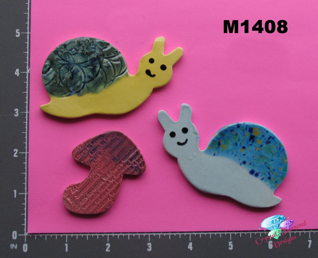 Snails  -Kiln Handmade Ceramic Tiless M1408