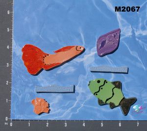 Fish, Sheel & Water - Handmade Ceramic Tiles  M2067