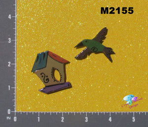 Bird House & Bird Tiles- are , Handmade Ceramic M2155