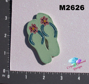 Flip- Flop -Handmade Ceramic Tiles M2626