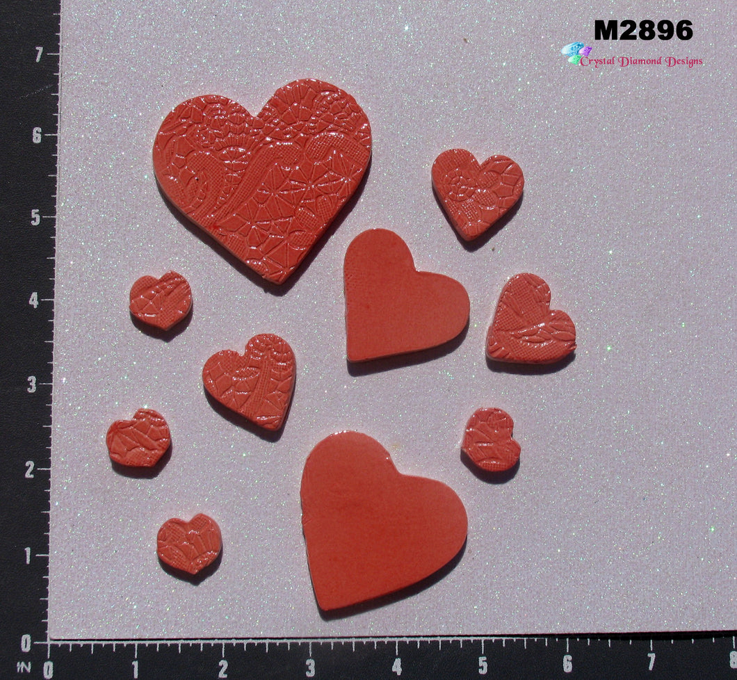 Hearts  -  Handmade Ceramic Tiless M2896