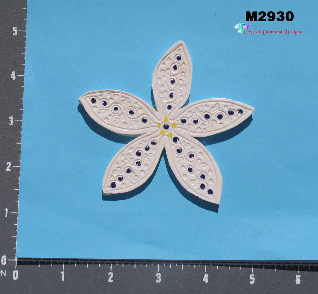 White Flower - Handmade Ceramic Tiles   M2930