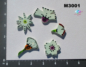 5  Flowers - Handmade Ceramic Tiles M3001