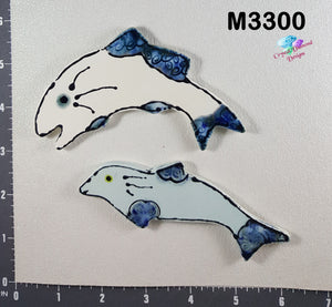 2 Fish  - Handmade Ceramic Tiles M3300