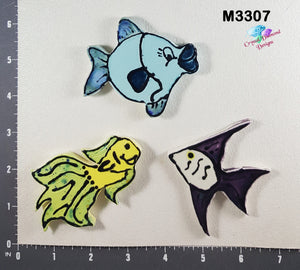 3 Fish - Handmade Ceramic Tiles M3307