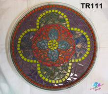 Load image into Gallery viewer, Pretty in Colors  Mosaic Tray Handmade Mosaic Great for your home TR111
