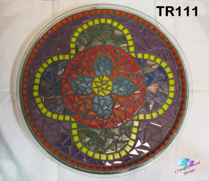 Pretty in Colors  Mosaic Tray Handmade Mosaic Great for your home TR111