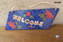 Load image into Gallery viewer, Flower Welcome Mosaic Handmade House Sign - WC208
