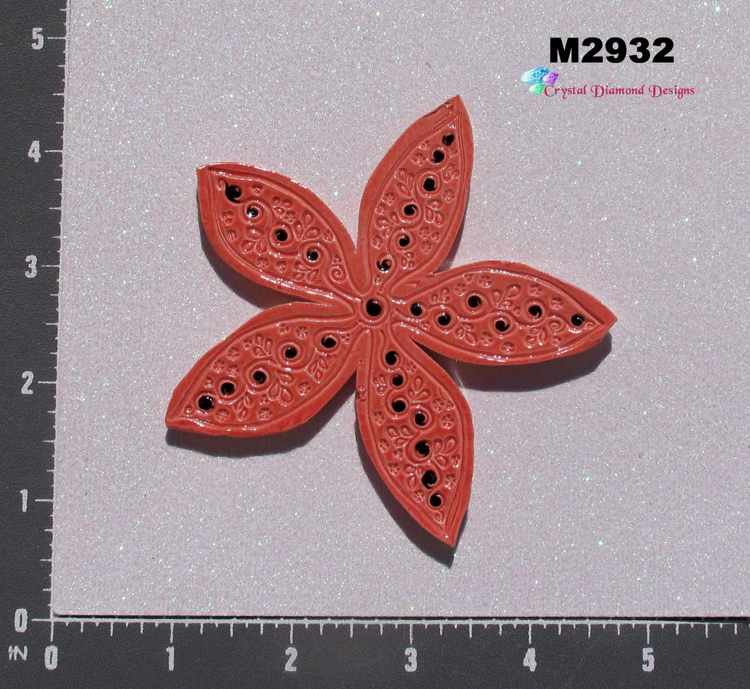 Red Flower - Handmade Ceramic Tiles M2932