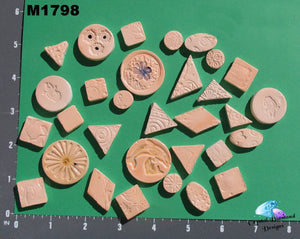 Do - Dads,  Filler -  Handmade Ceramic Tiles M1798