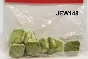 10 Green Beads Assorted  J148