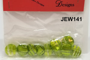 10 Green Beads Assorted fo J141