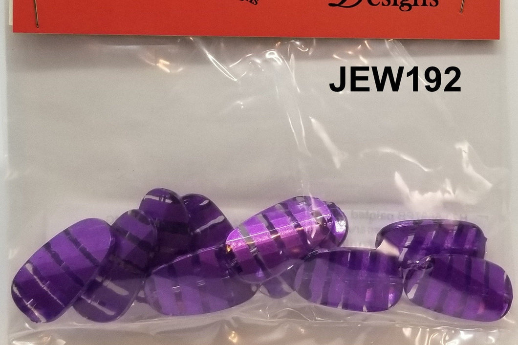 10 Purple Beads Assorted J192