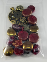 Load image into Gallery viewer, Burgundy gold mix Assorted beads Mixed  JG31
