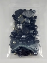 Load image into Gallery viewer, Black and Gray Beauties Assorted beads Mixed  JG34
