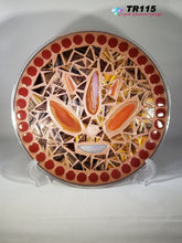 Load image into Gallery viewer, Brown, Rust &amp; Gold with Agates Mosaic Tray Handmade TR115
