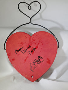 Red Heart with Wire Hanger Valentine Art Handmade PL112