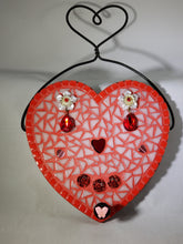 Load image into Gallery viewer, Red Heart with Wire Hanger Valentine Art Handmade PL112
