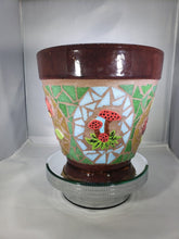 Load image into Gallery viewer, Flower Pot Planter Handmade Mosaic Planter F255
