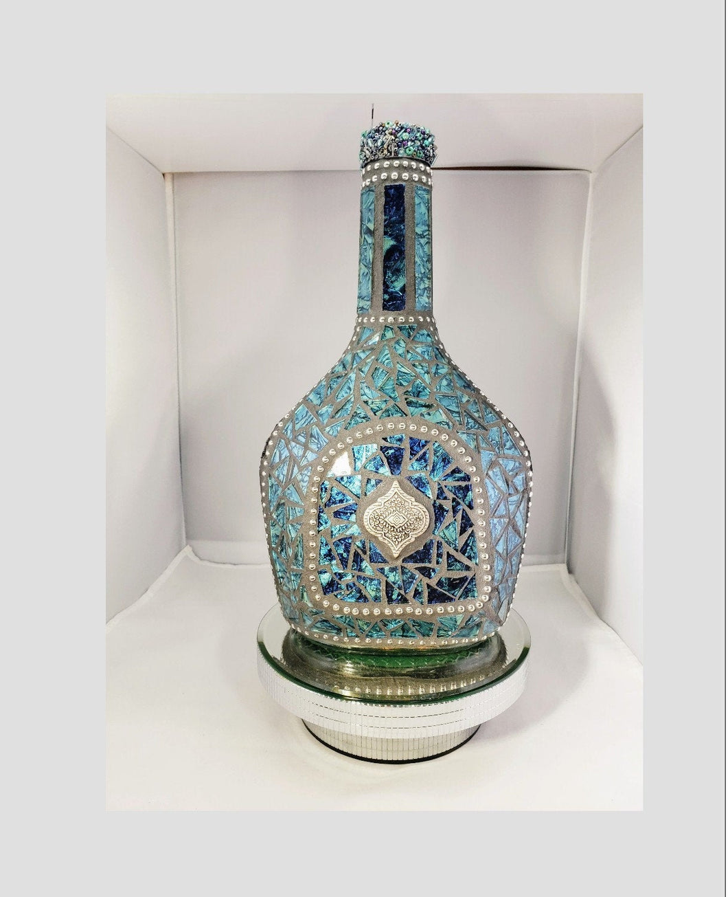 Mosaic  bottle with lots of color Beautiful W213