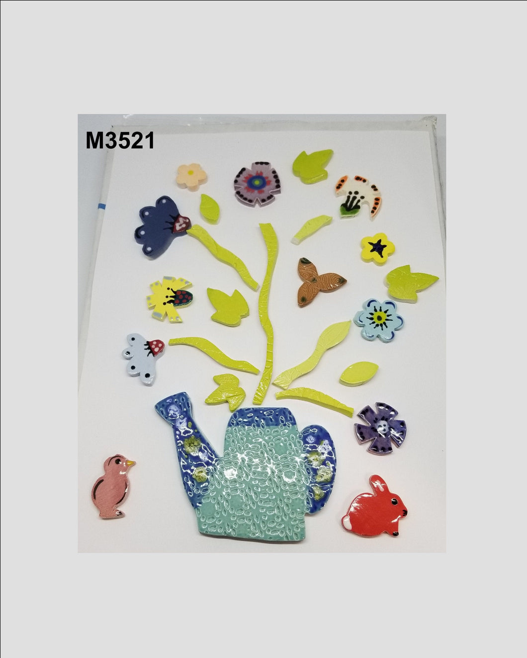 Mix of Flower in a  BOUQUET - Handmade Ceramic Tiles M3521