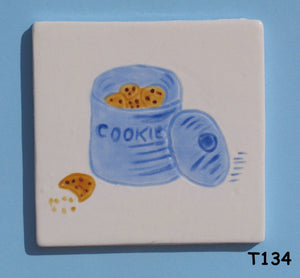 Cookies Jar Handmade Ceramic 3x 3 Inch Tile T134