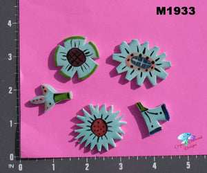 Bright Flowers  - Handmade Ceramic Tiles M1933