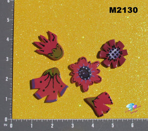 FLOWER and LEAVES Handmade Tiles  M2130