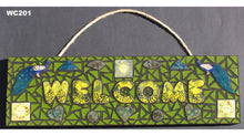 Load image into Gallery viewer, Peacock Welcome Mosaic Handmade House Sign - WC201
