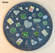 Load image into Gallery viewer, Pretty Beach serving Tray Handmade Mosaic for your table TR103
