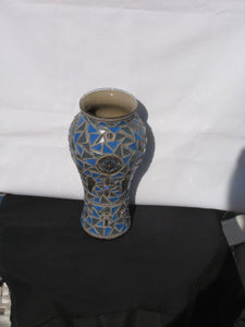 N.W.S.E. with wings Glass Mosaic Vase,Handmade VA104