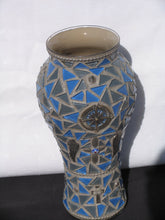 Load image into Gallery viewer, N.W.S.E. with wings Glass Mosaic Vase,Handmade VA104
