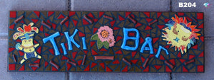 Tiki Bar Sign  Mosaic Handmade House Sign  - B204