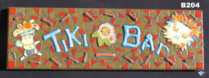 Tiki Bar Sign  Mosaic Handmade House Sign  - B204
