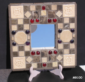 Beautiful Brown Handmade Mosaic Wall Mirror MR100