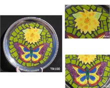 Load image into Gallery viewer, Silver Mosaic Handmade Tray Great for your Home TR100
