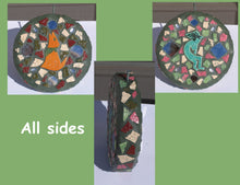 Load image into Gallery viewer, Southwest Circle Mosaic Handmade Gazing Ball  G220
