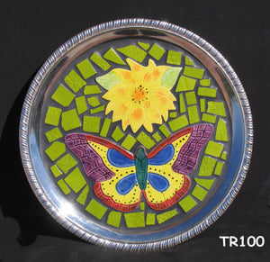 Silver Mosaic Handmade Tray Great for your Home TR100