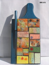 Load image into Gallery viewer, Recycled  Bread/cheese Board made into a Mosaic Piece BR101
